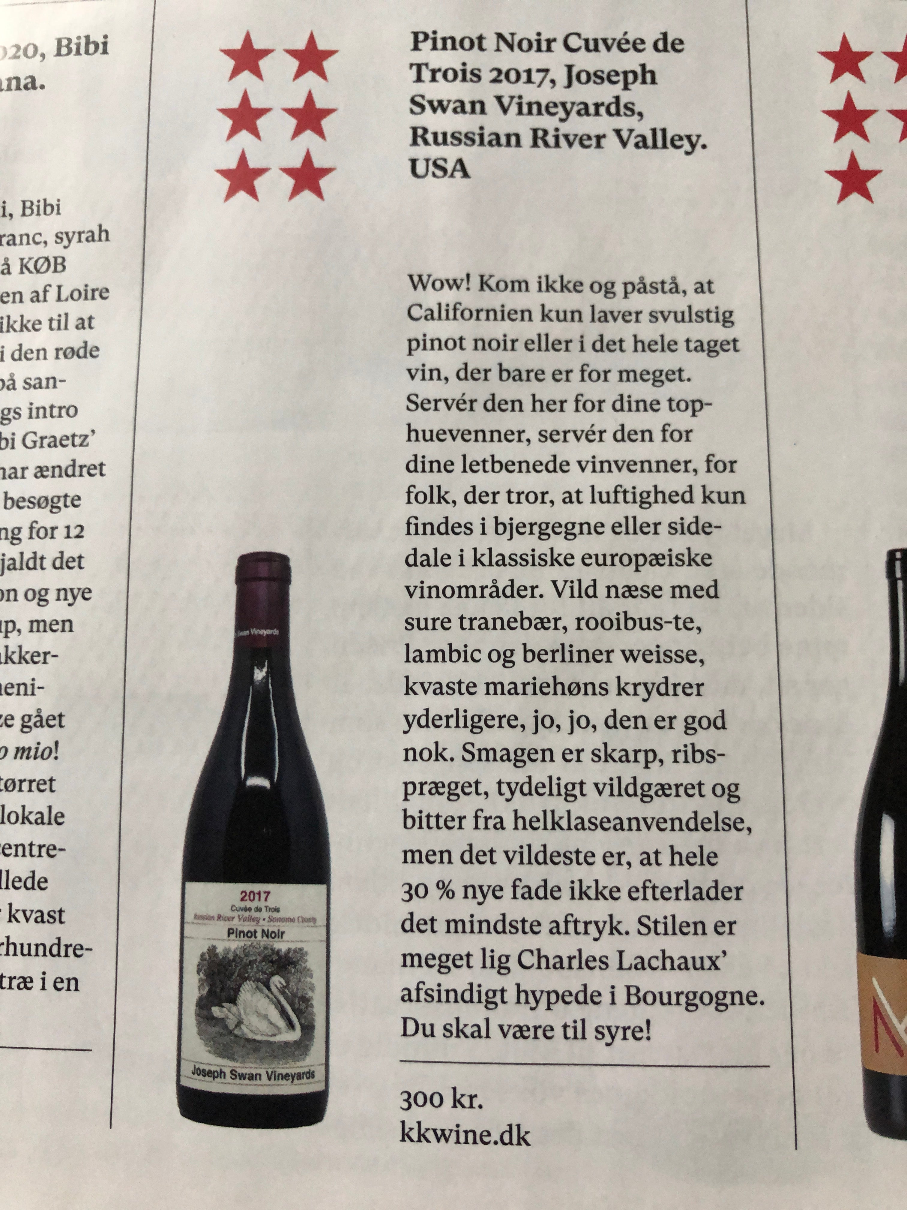 2017 Joseph Swan Cuvee de Trois Pinot Noir