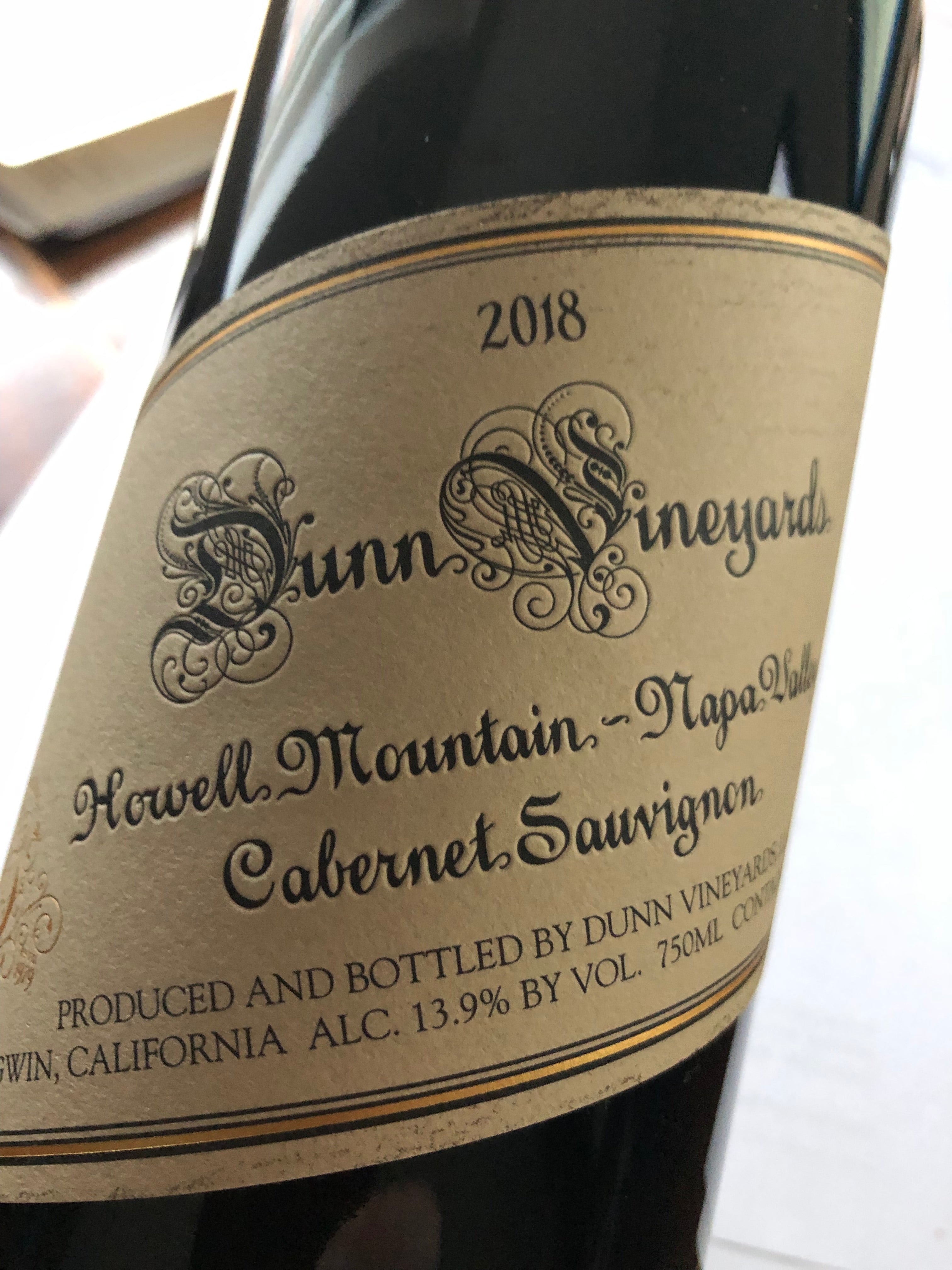2018 Dunn Howell Mt. Cabernet Sauvignon